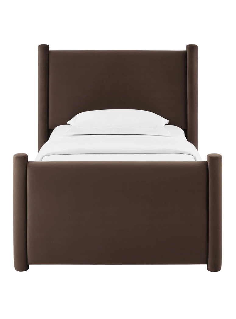 Mariselle Twin Plaform Bed,Chocolate Brown