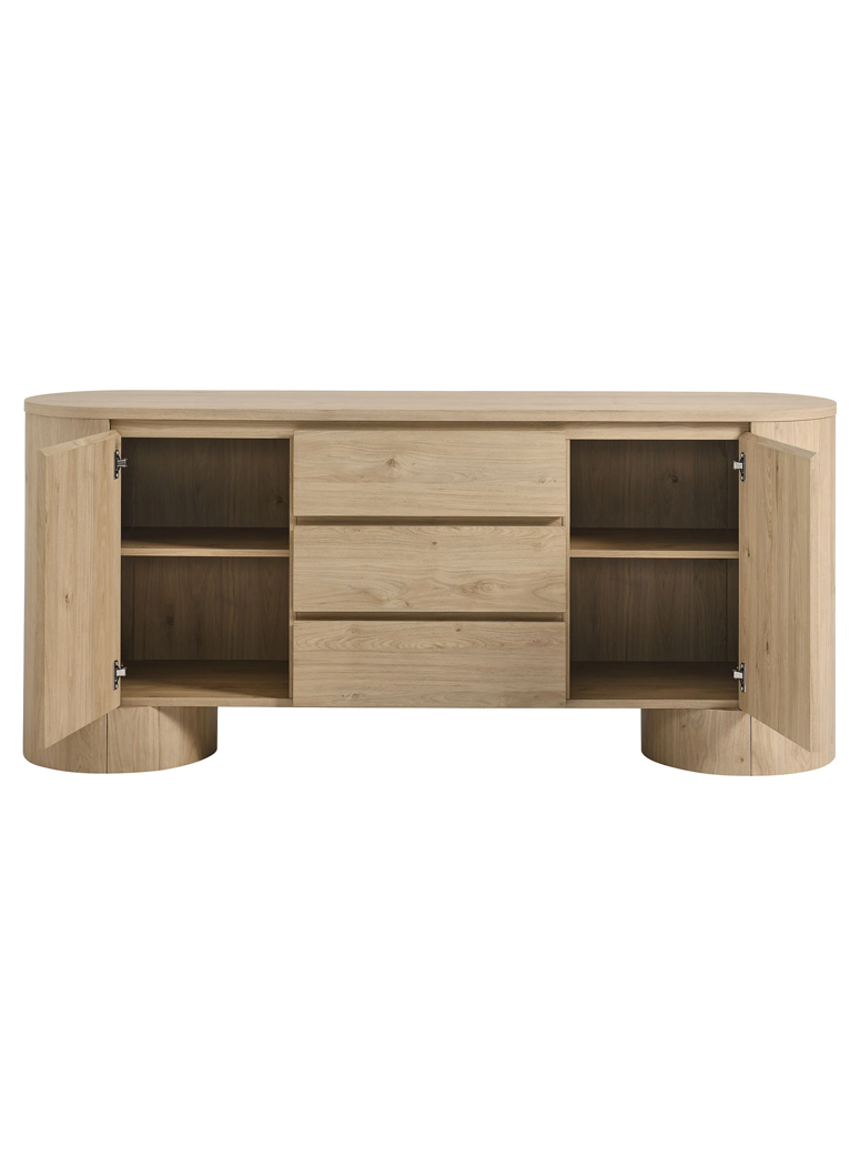 Drakaris Sideboard Storage Cabinet,Hickory Frost