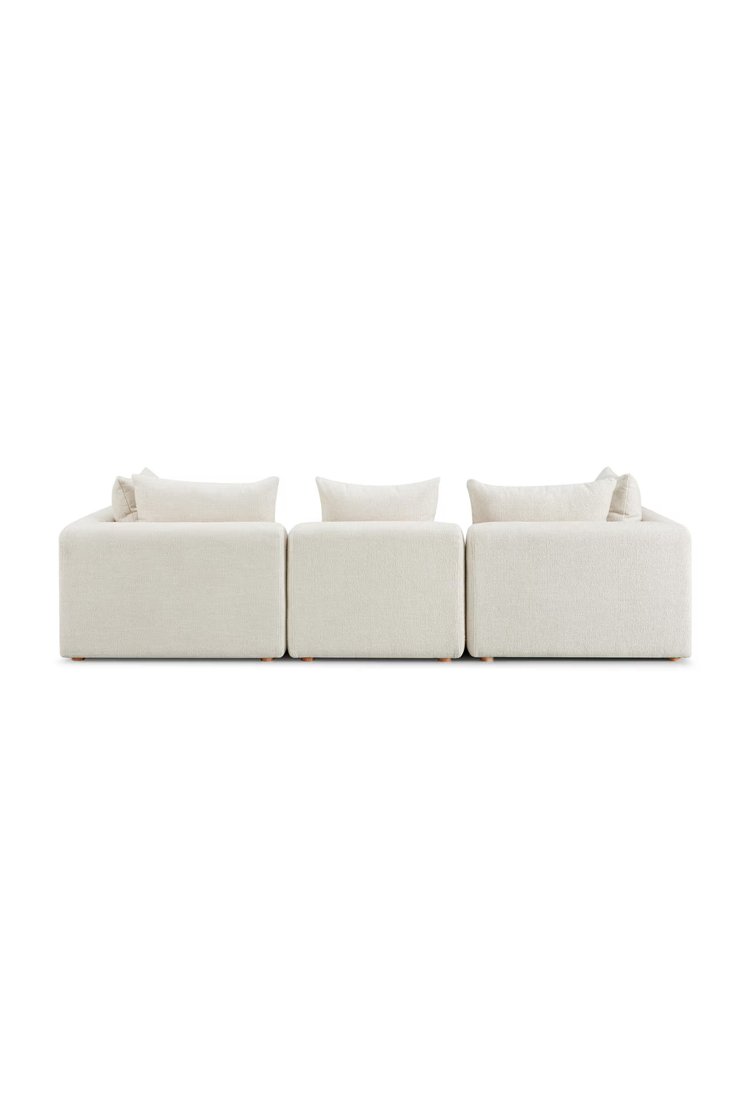 Temis Heavy Textured Fabric Sofa,Cream