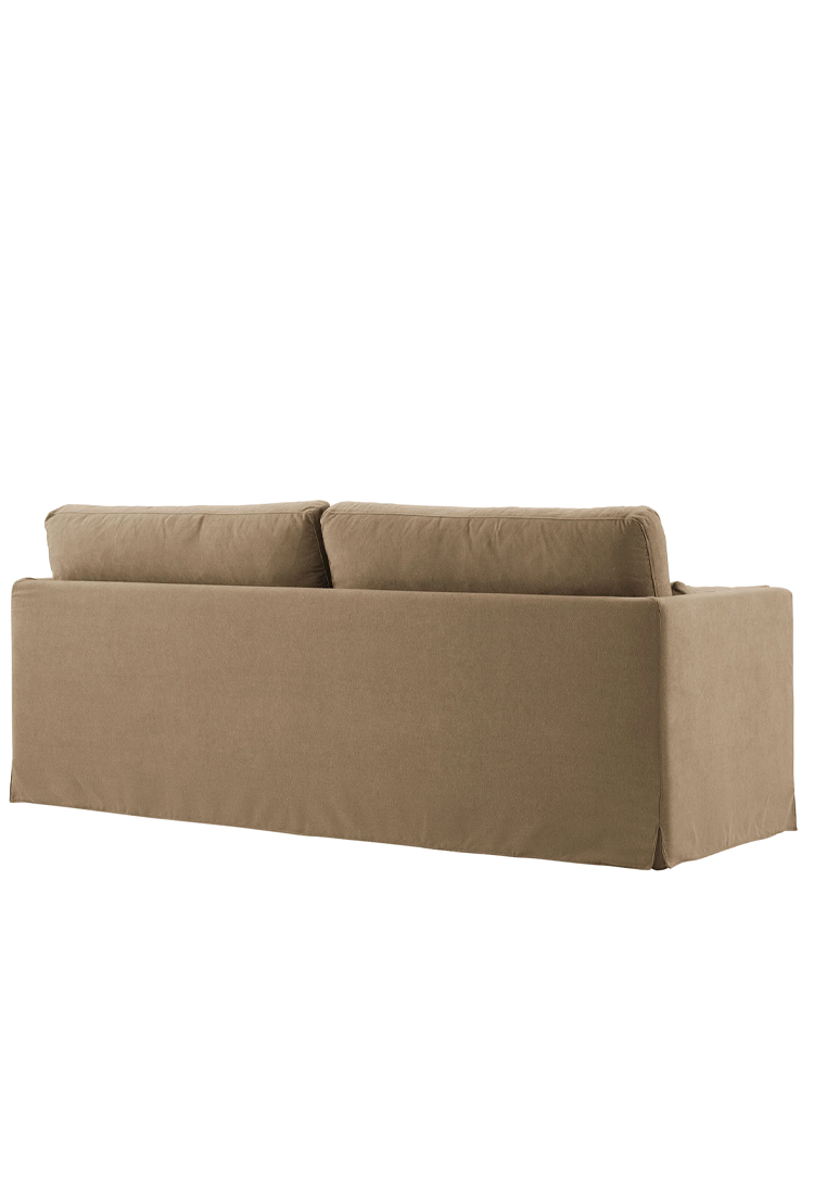 Leisure 85" Fabric Sofa,Almond