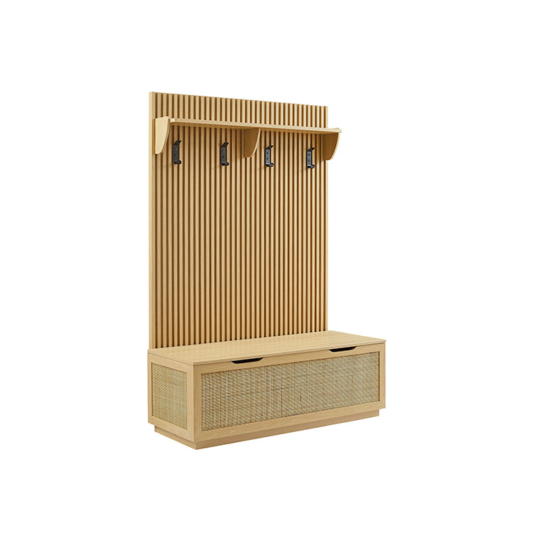 Nona Storage Bench and Coat Rack, oak