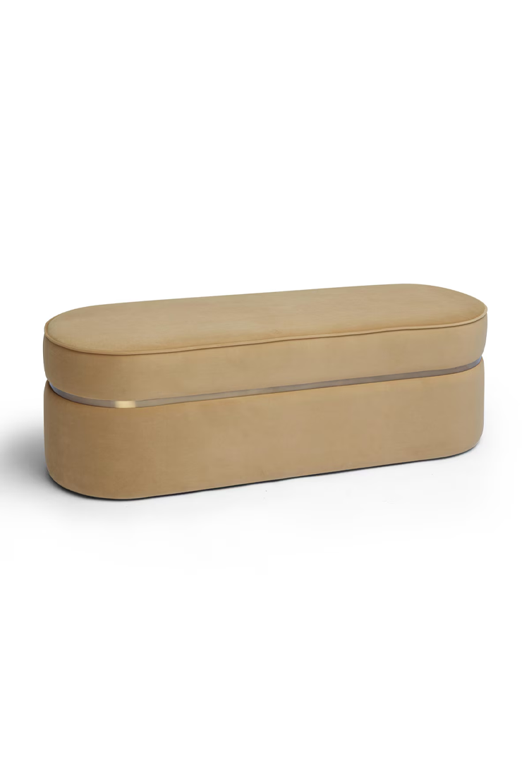 Kian Velvet Peach Bench