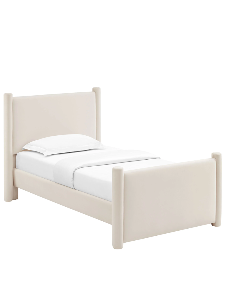 Mariselle Twin Plaform Bed,Alabaster