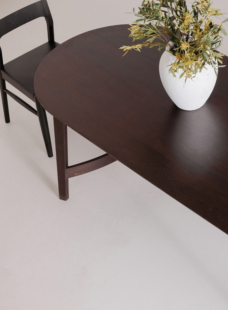 Pine Dining Table Large,dark brown