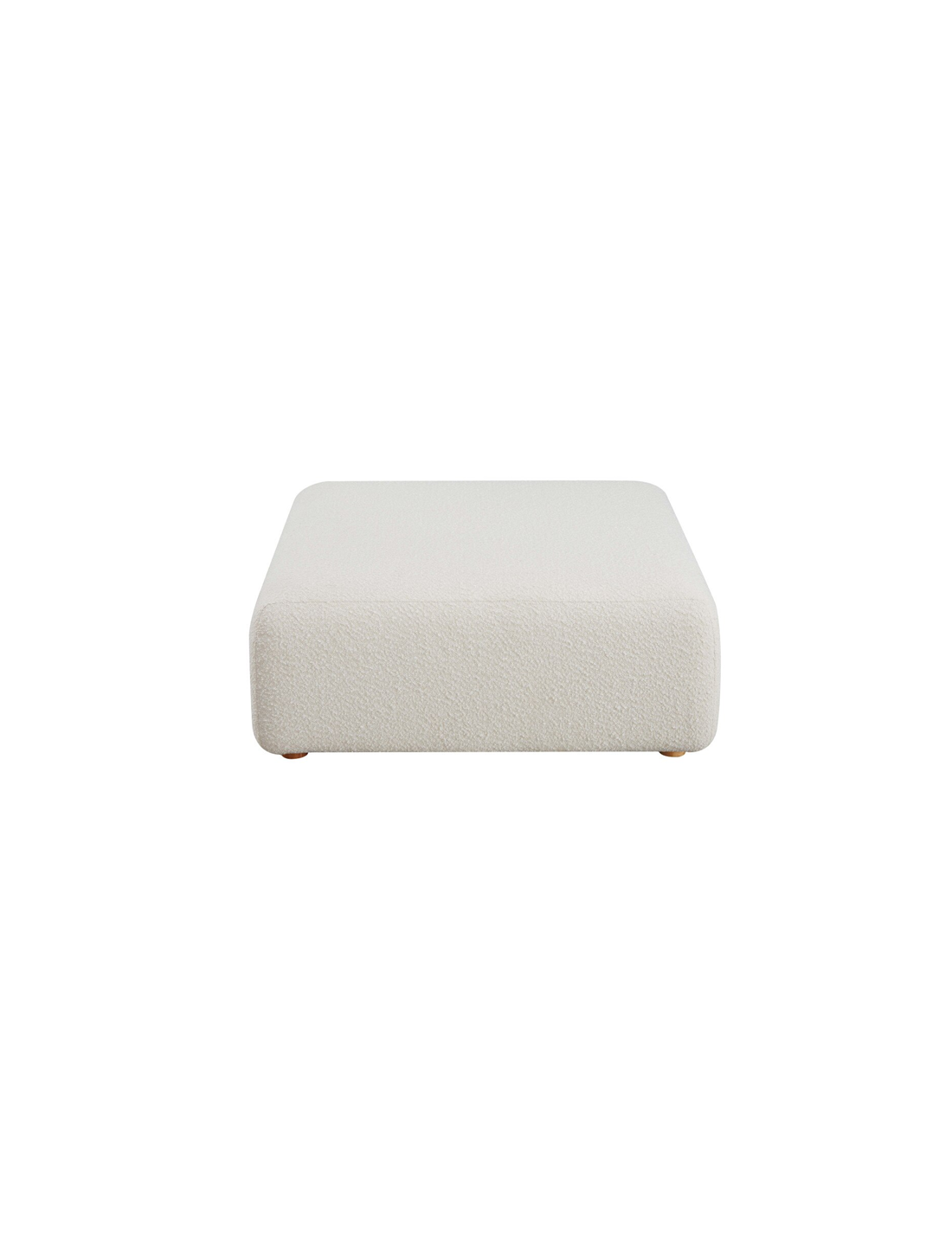 Temis Fabric Ottoman,Cream