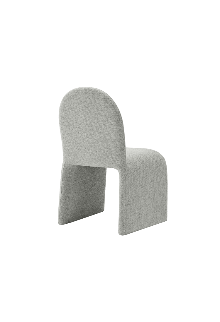 Riviera Boucle Armless Dining Chair,Dove Gray