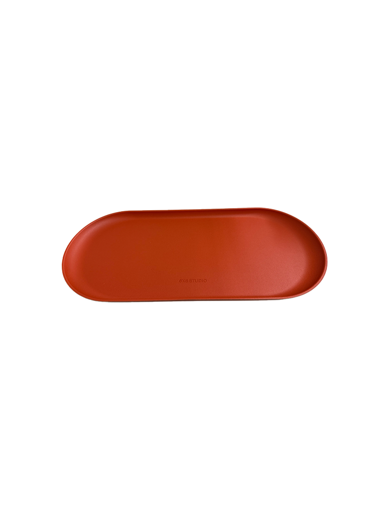 6XS Studio Round Tray (L), Orange