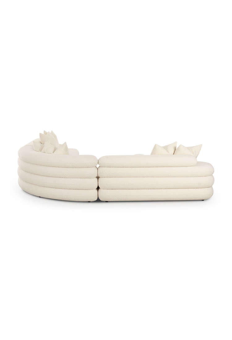 Restopia Cream Boucle Curved Sectional