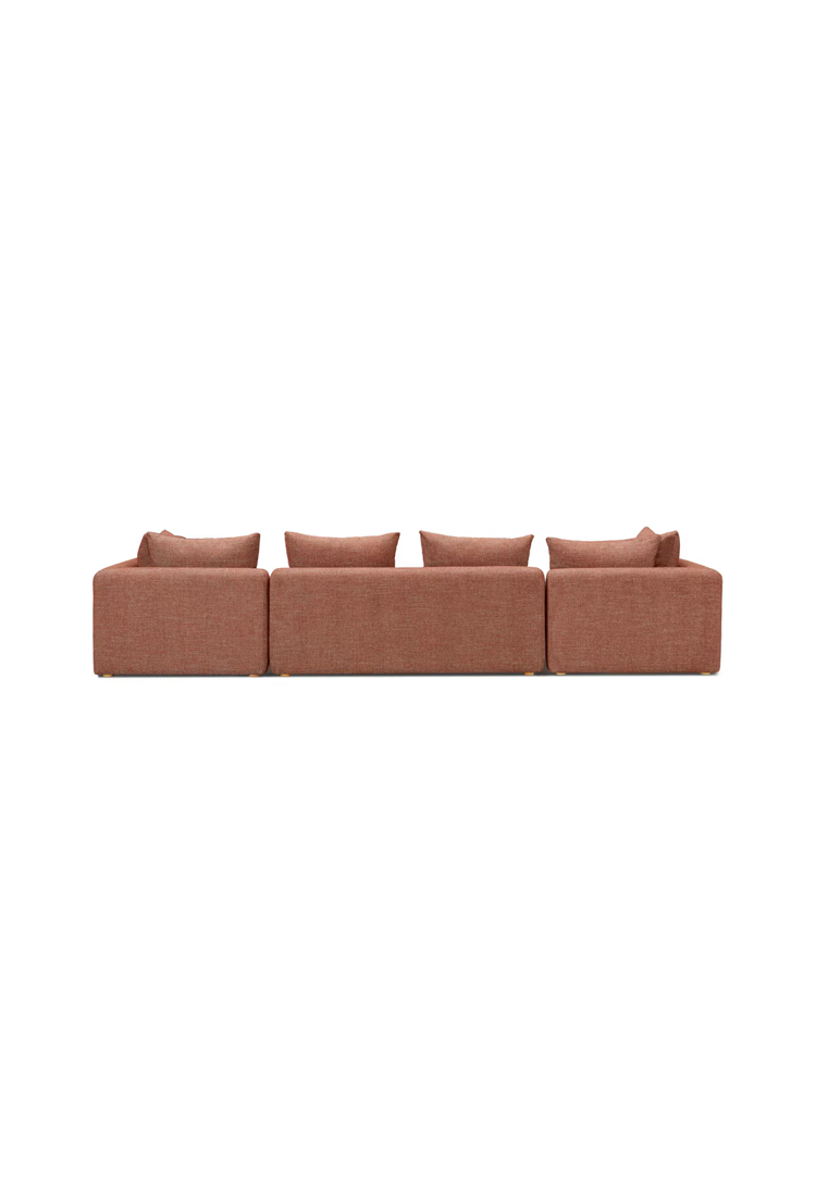 Temis Fabric 145" Long Sofa,Sedona Red