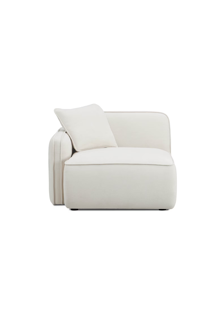 Syntara Linen LAF Corner Chair,Sand