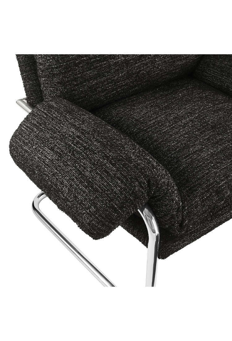 Ravessa Fabric Accent Chair,Charcoal