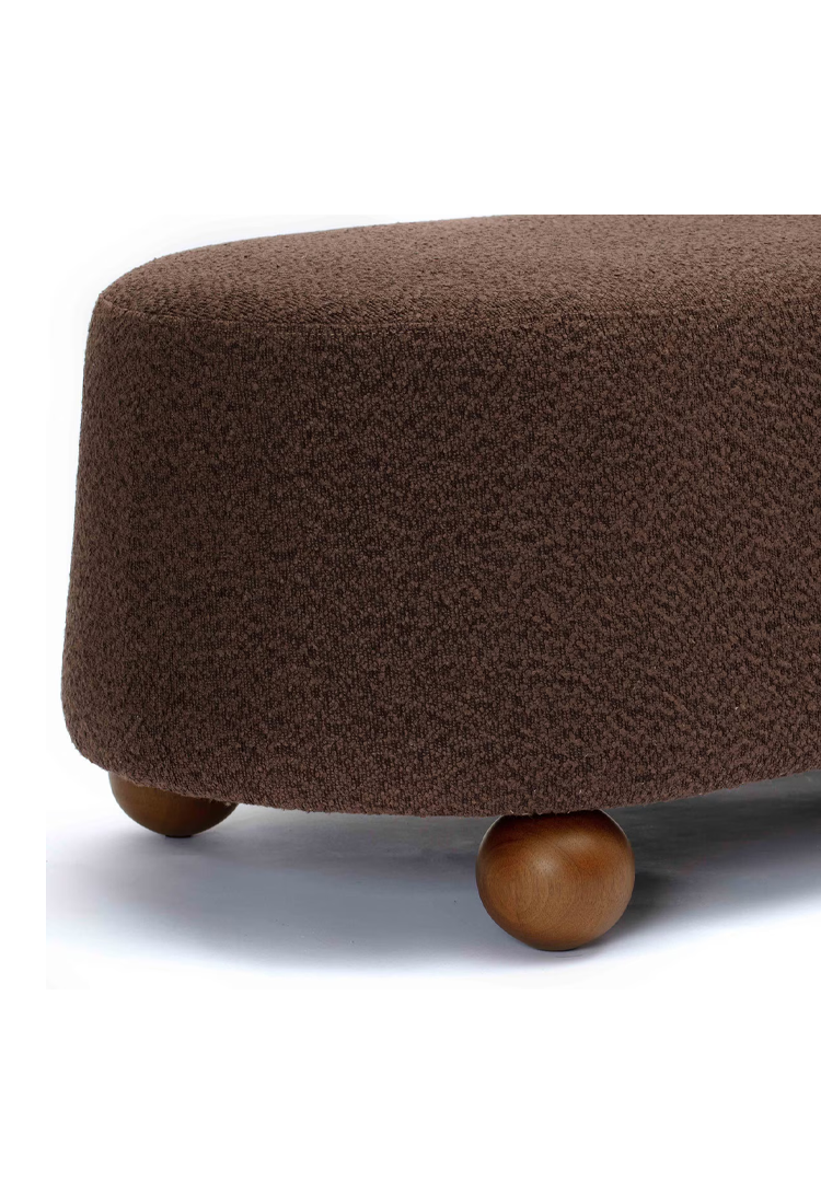 Sirenna Boucle Large Ottoman,Brown