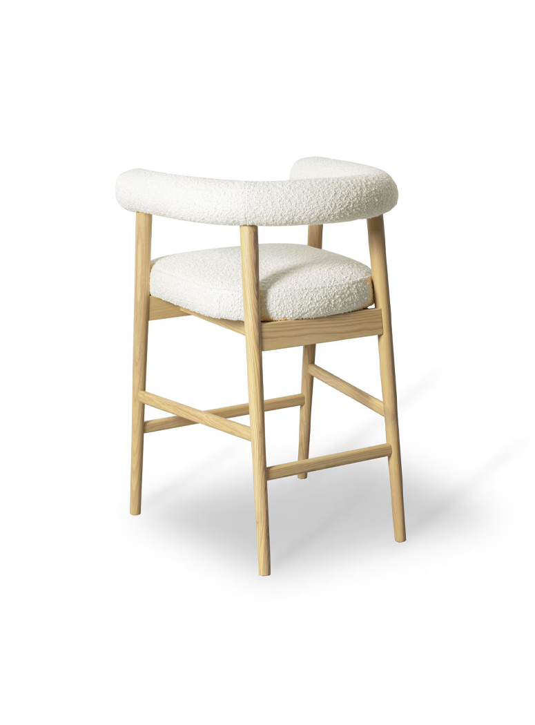 Riven Boucle Counter Stool,cream