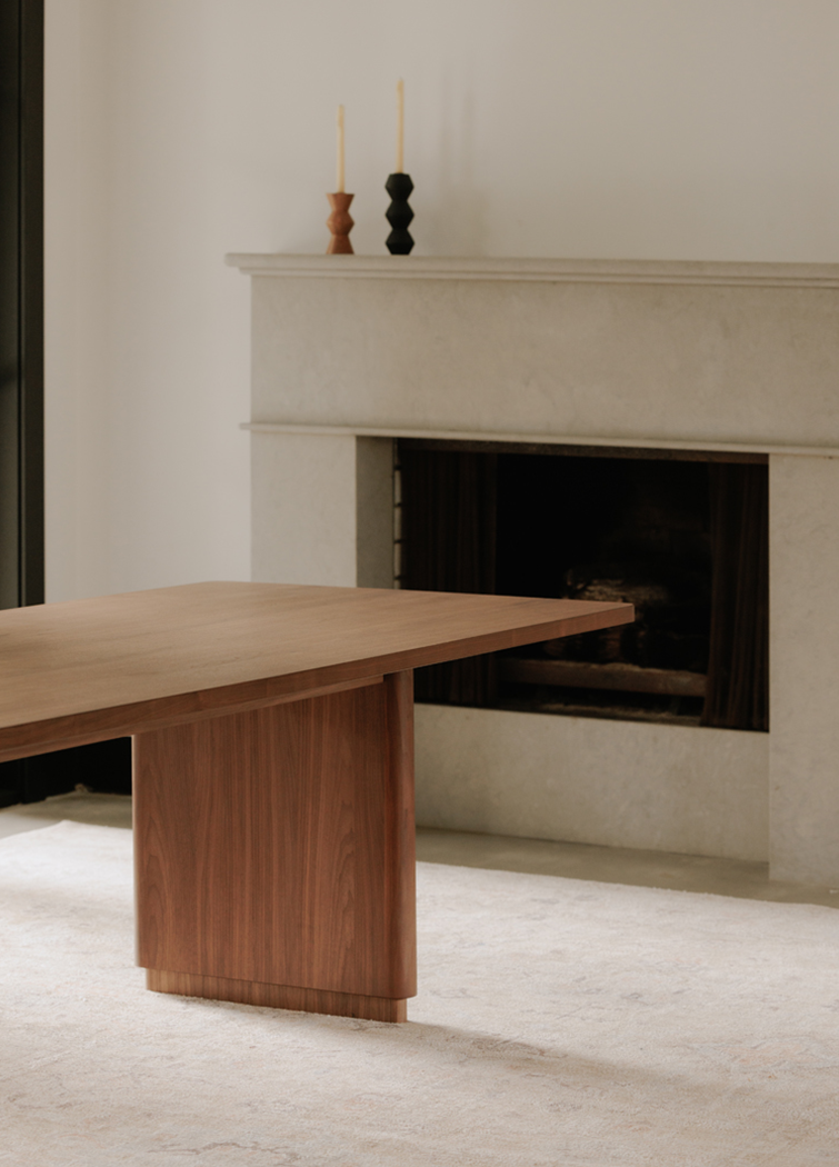 Lorne Small Dining Table, walnut brown