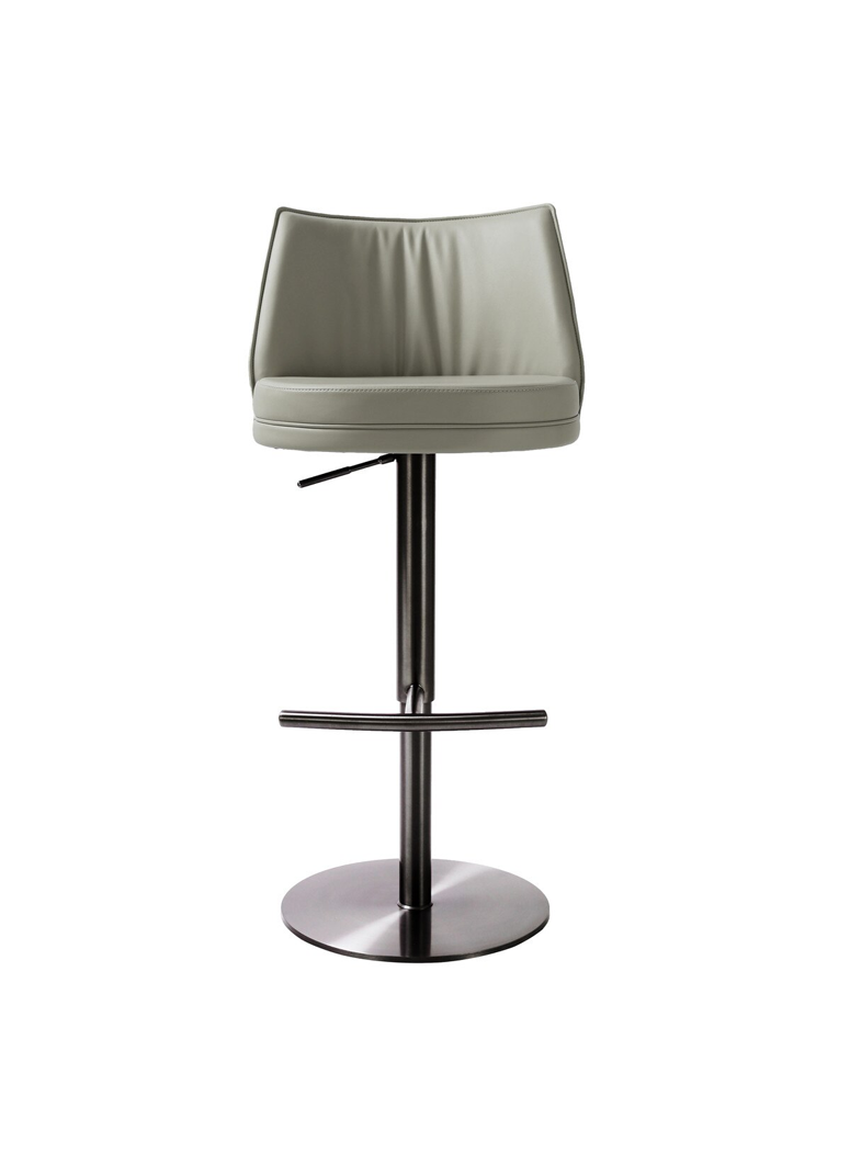 Gizmo Leater on Adjustable Stool,light grey