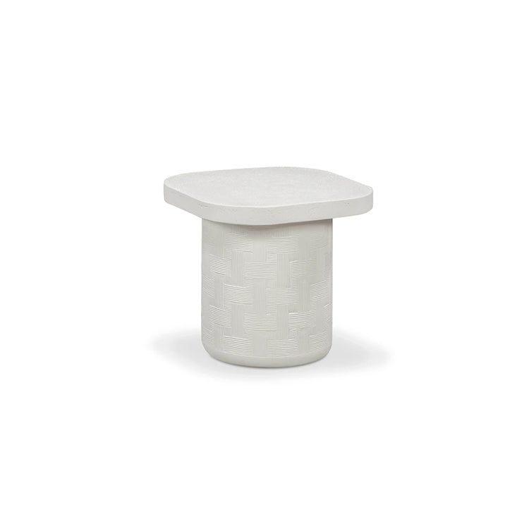 Serrie Concrete Side Table, ivory