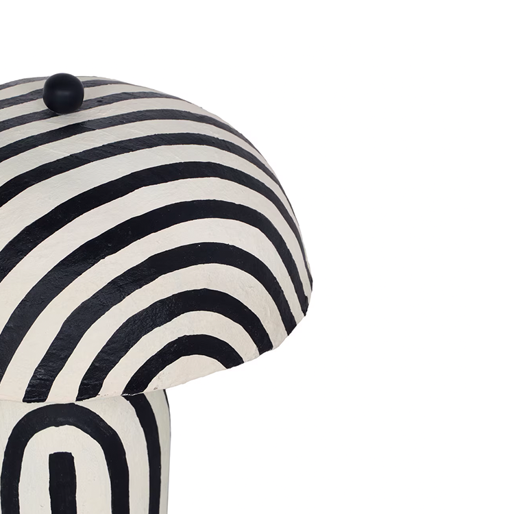 Mai Mache Table Lamp, Black