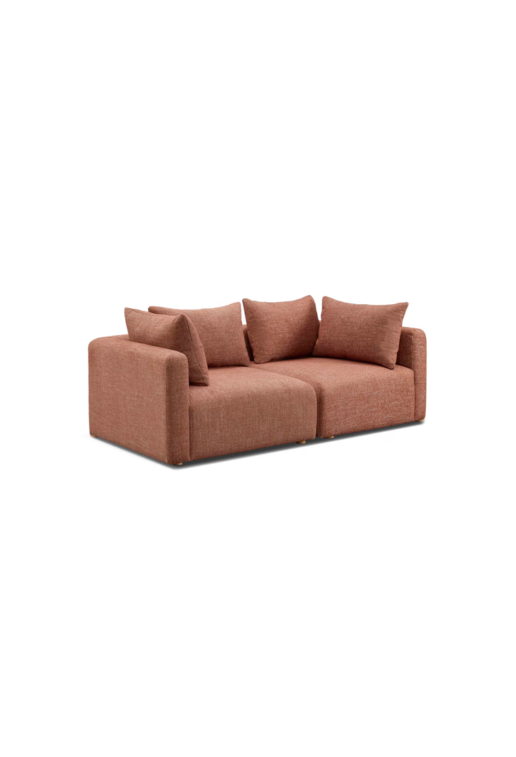 Temis Fabric Loveseat,Sedona Red