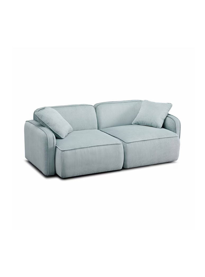 Syntara Linnen Loveseat,Light Green