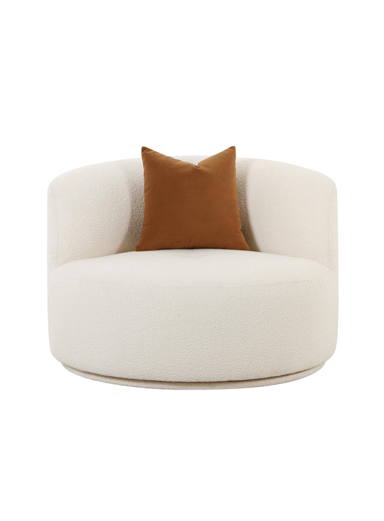 Lunaris Swivel Chair,Cream