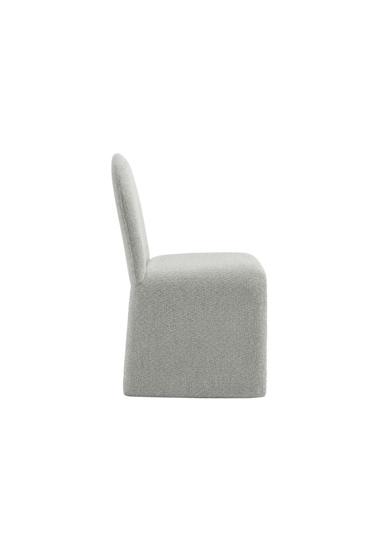 Riviera Boucle Armless Dining Chair,Dove Gray