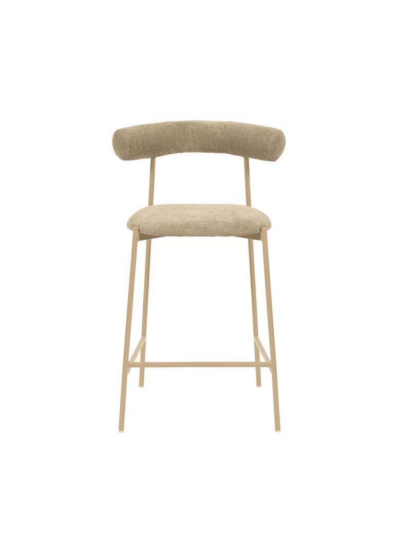 Nibbles Velvet Counter Stool,taupe