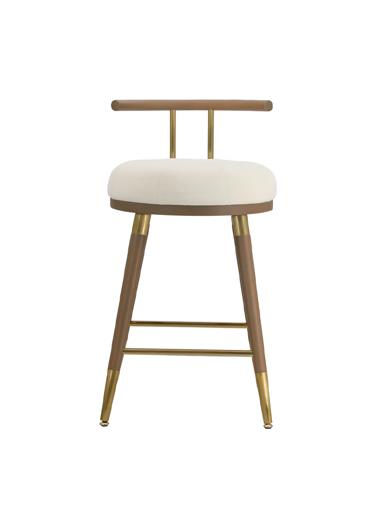 Tinker Velvet Barstool,cream