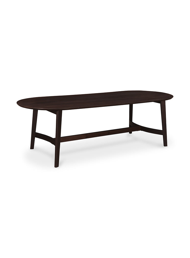 Pine Dining Table Large,dark brown