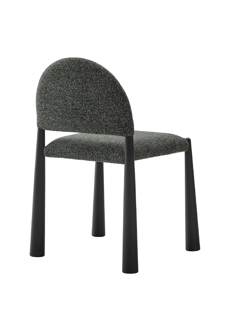 Alura Fabric Dining Side Chair,Black Anthracite