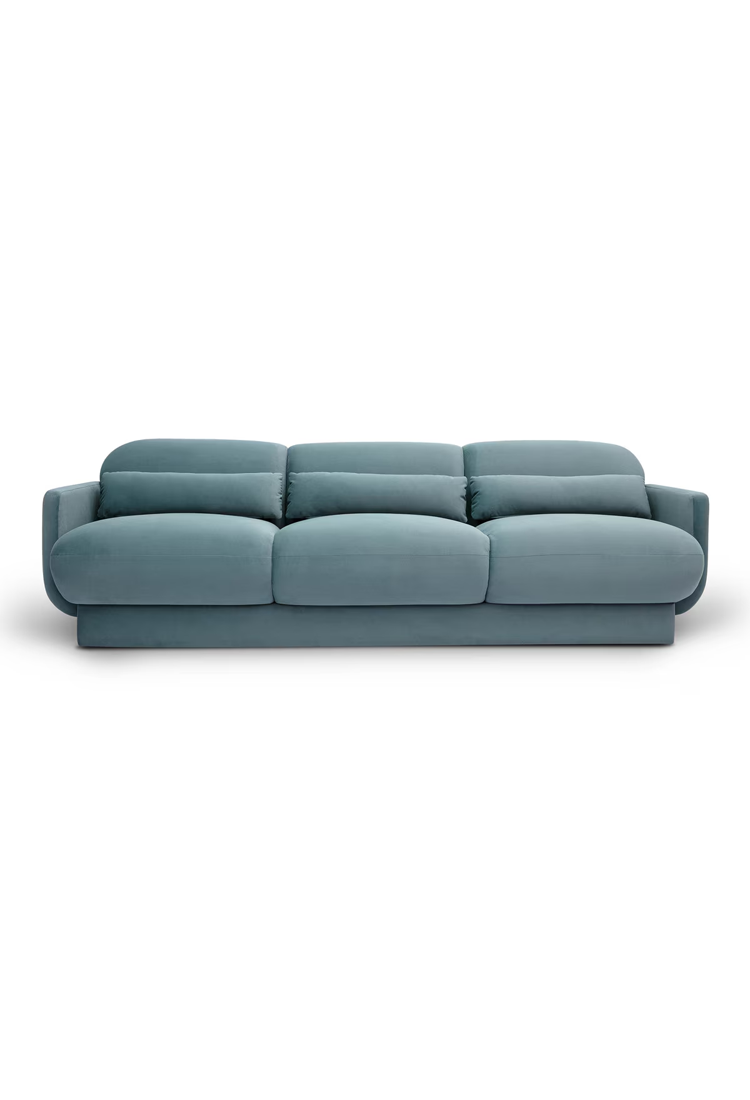 Azura Blue Velvet Sofa