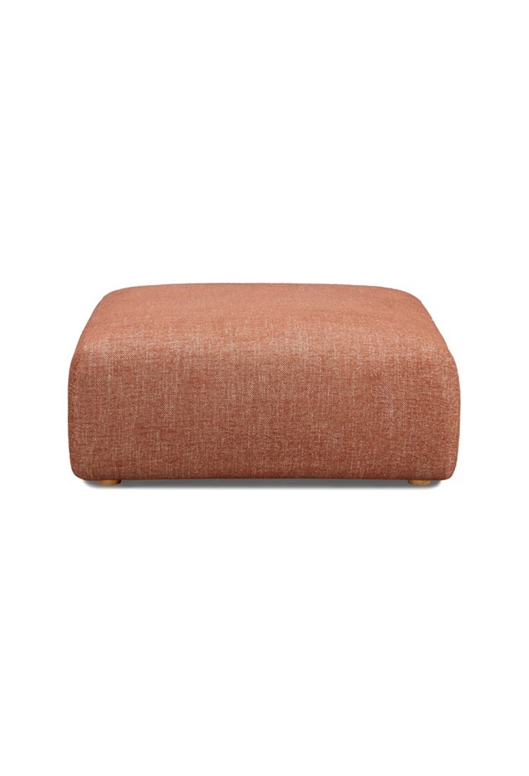 Temis Fabric Ottoman,Sedona Red