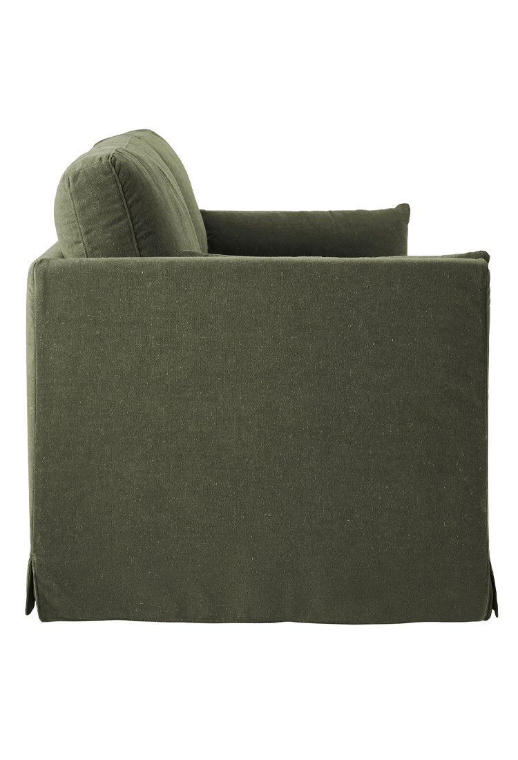 Leisure 85" Fabric Sofa,Sage