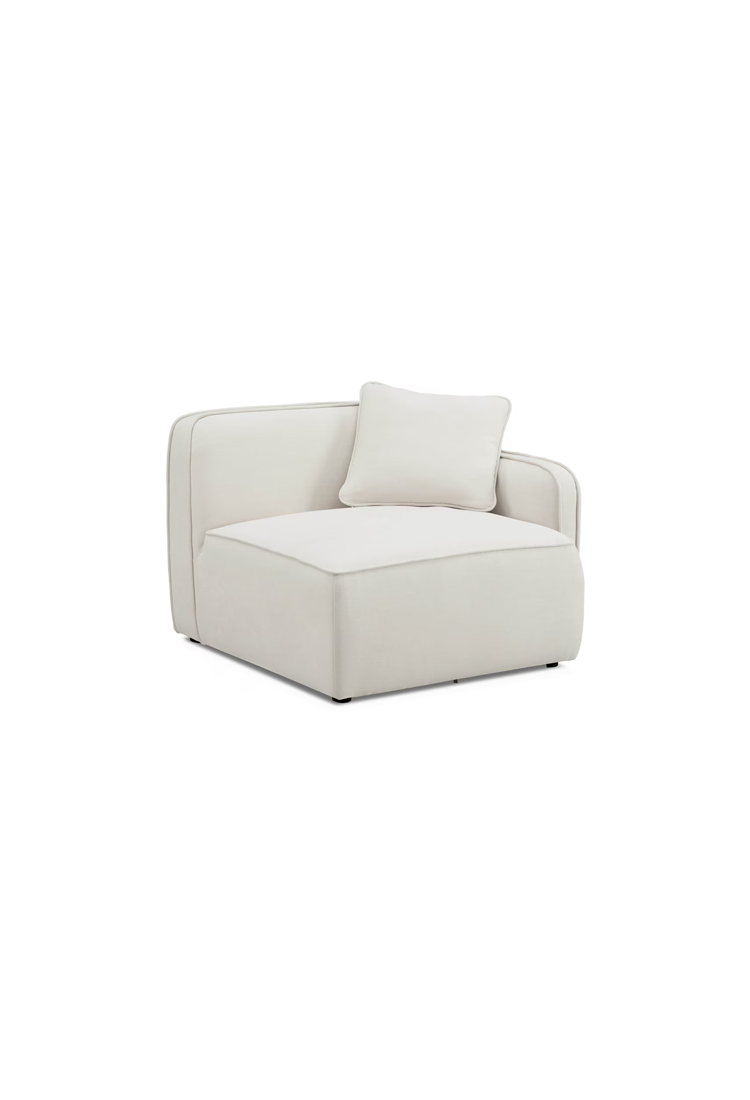 Syntara Linen RAF Corner Chair,Sand