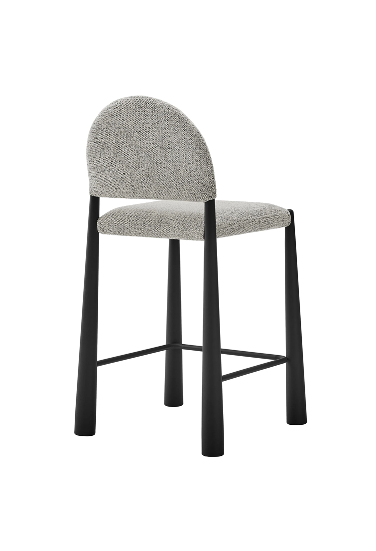 Alura Fabric Counter Stool,Black Camel