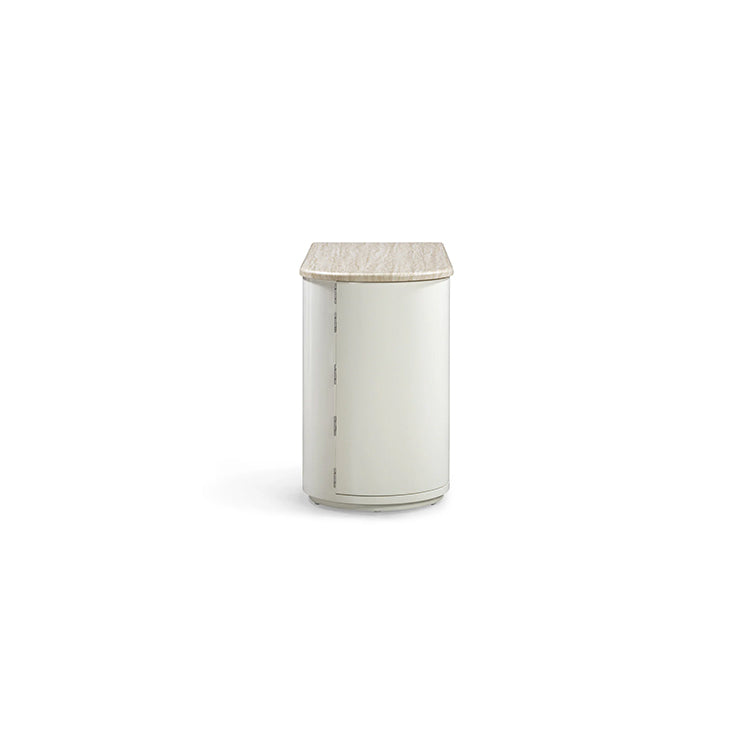 Marlo Cream Faux Travertine Desk