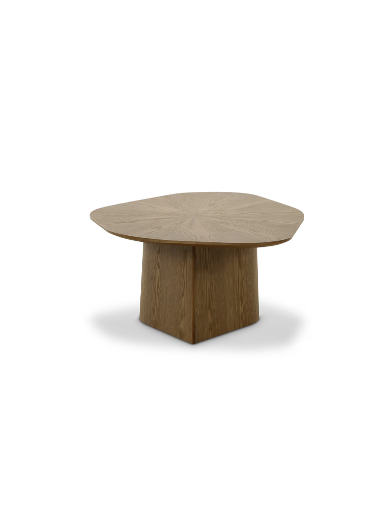 Fiorael Geometric Low Coffee Table,Brown Ash