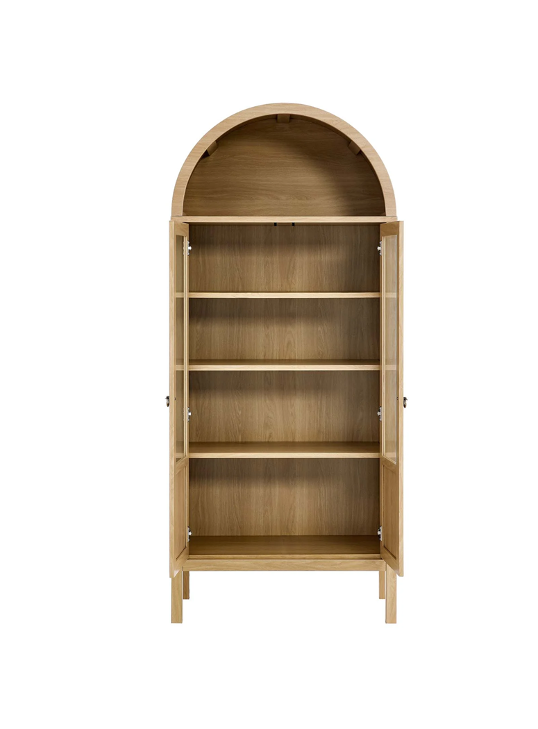 Calista Storage Display Cabinet,oak