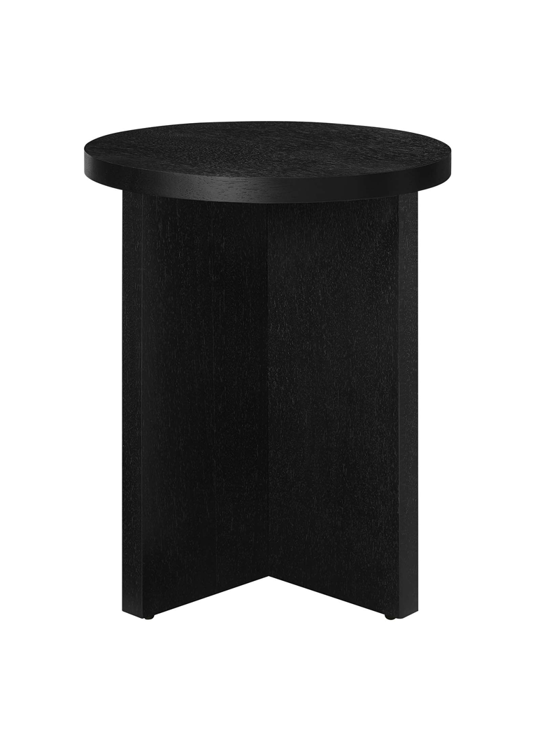 Quinlan Wood Side Table, black