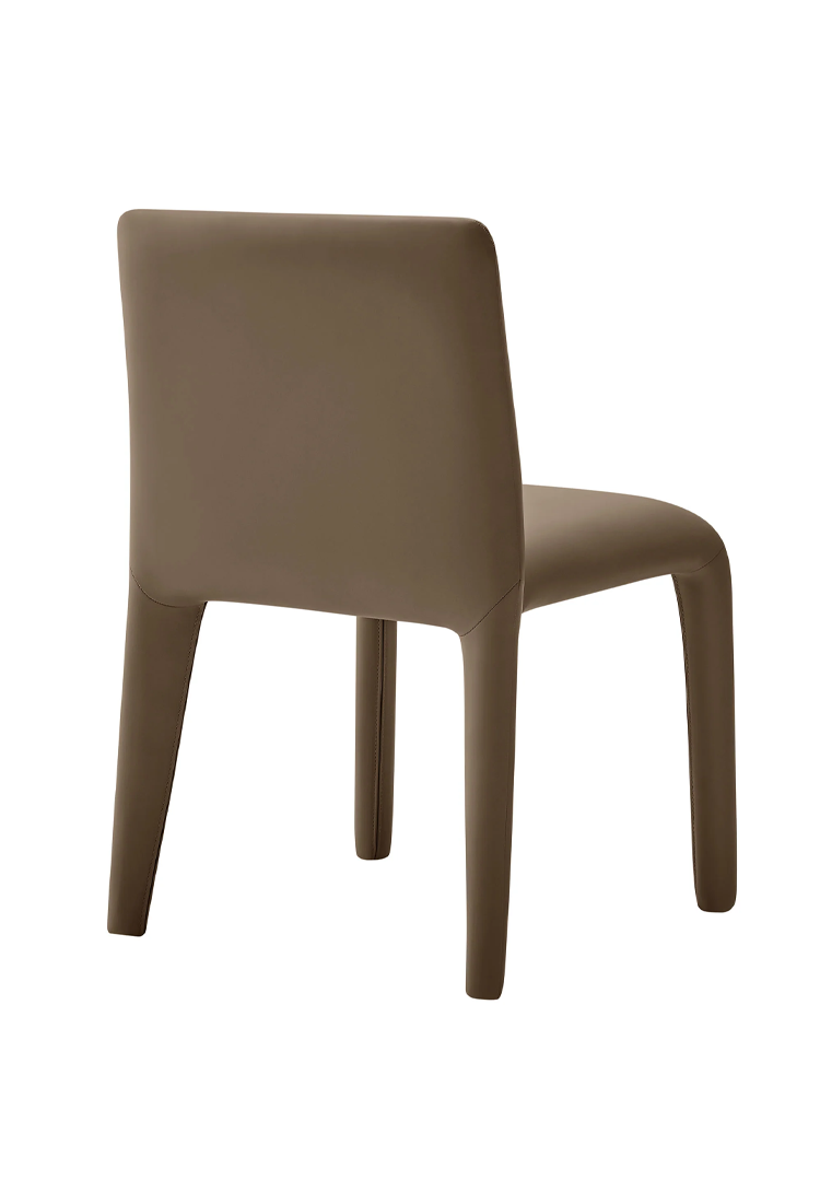 Noviara Vegan Leather Dining Chair,Mushroom Brown