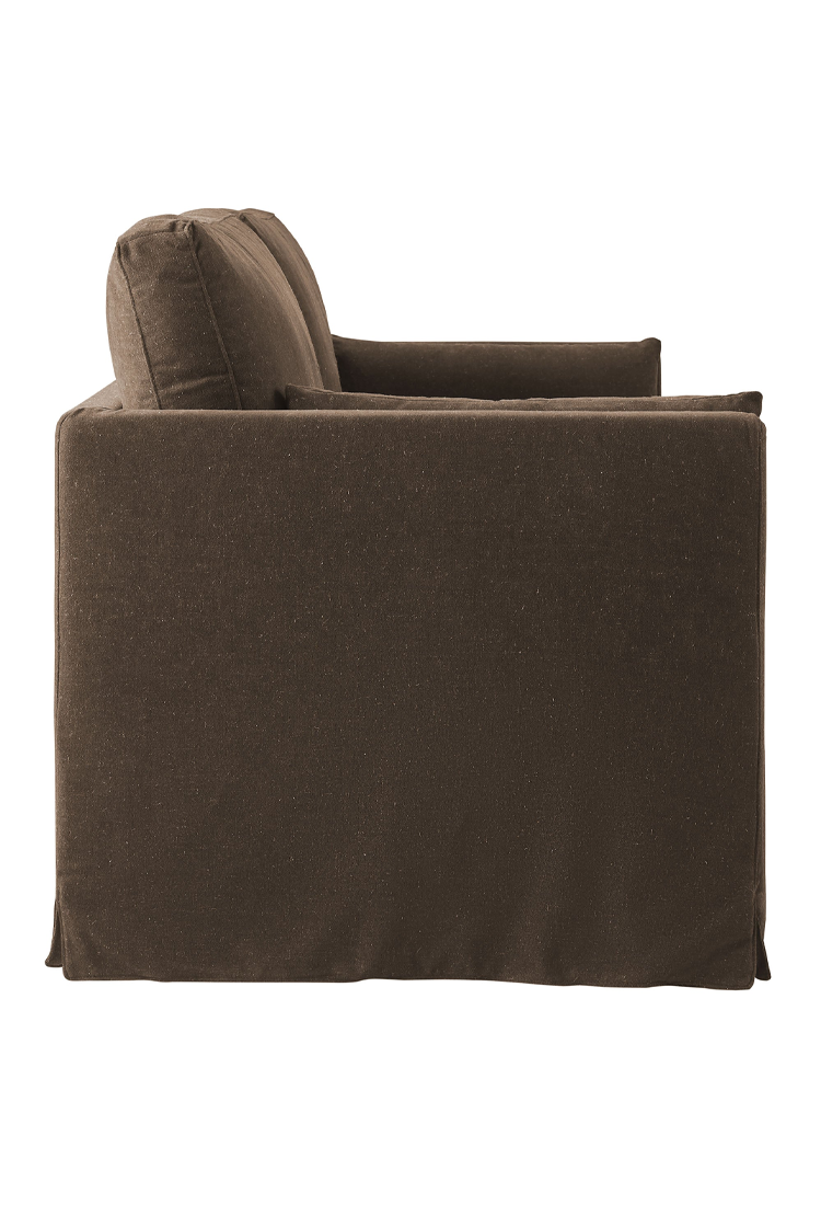 Leisure 85" Fabric Sofa,Cocoa