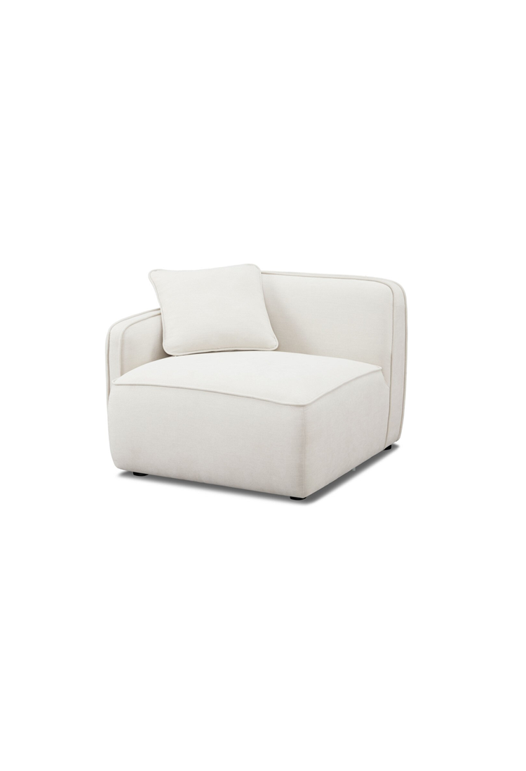 Syntara Linen LAF Corner Chair,Sand