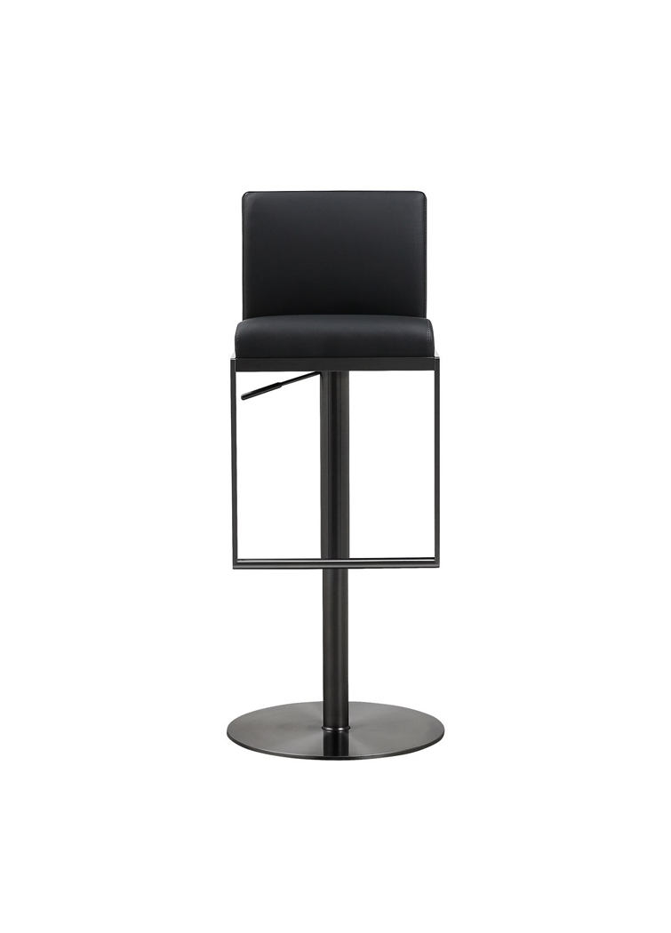 Albert BLK on BLK Vegan Leather Adjustable Stool