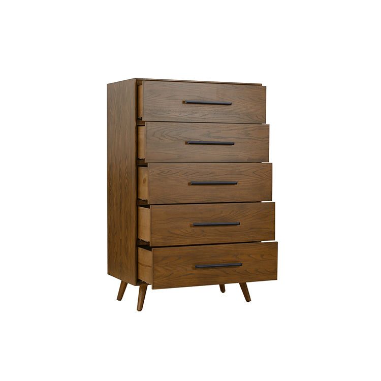 Emerie 33" Walnut 5-Drawer Chest