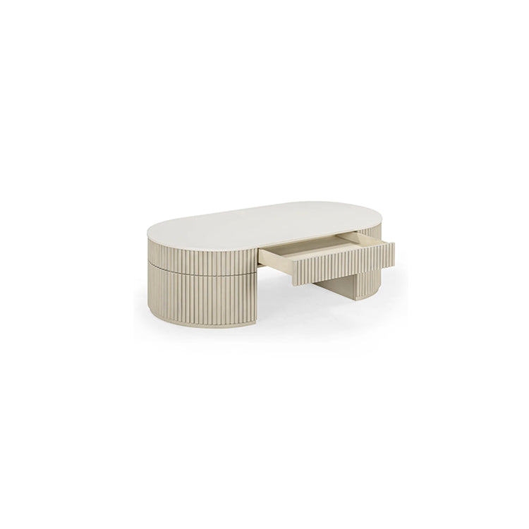 Bellatrix 52" Cream Large Storage Coffee Table