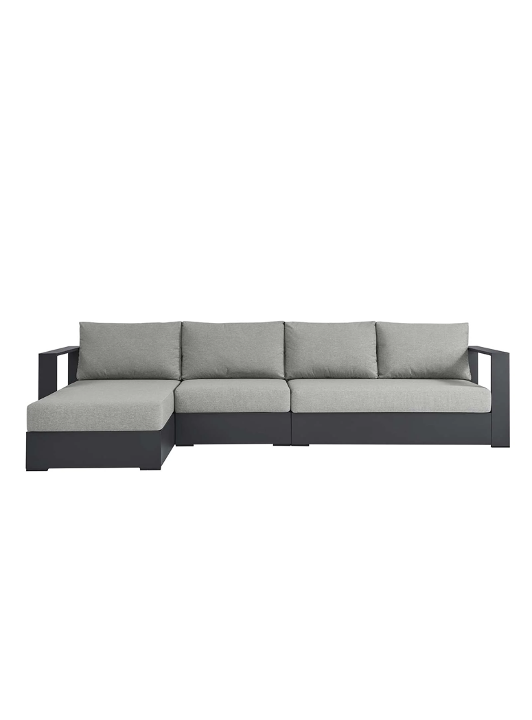 Credenza 3-Piece Sofa,left,grey