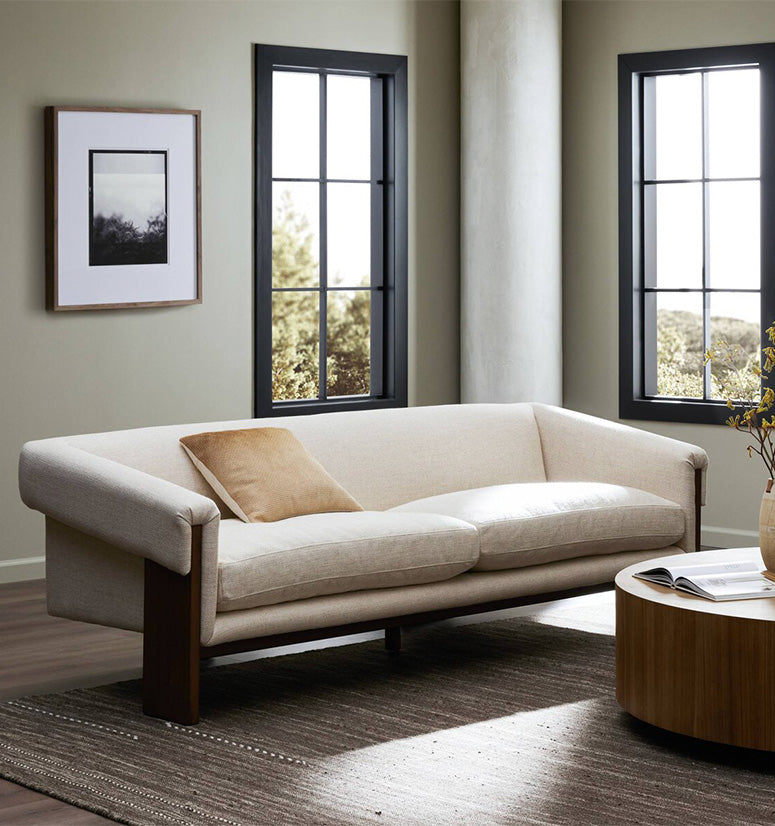 Four Hands Cairo Sofa, thames cream