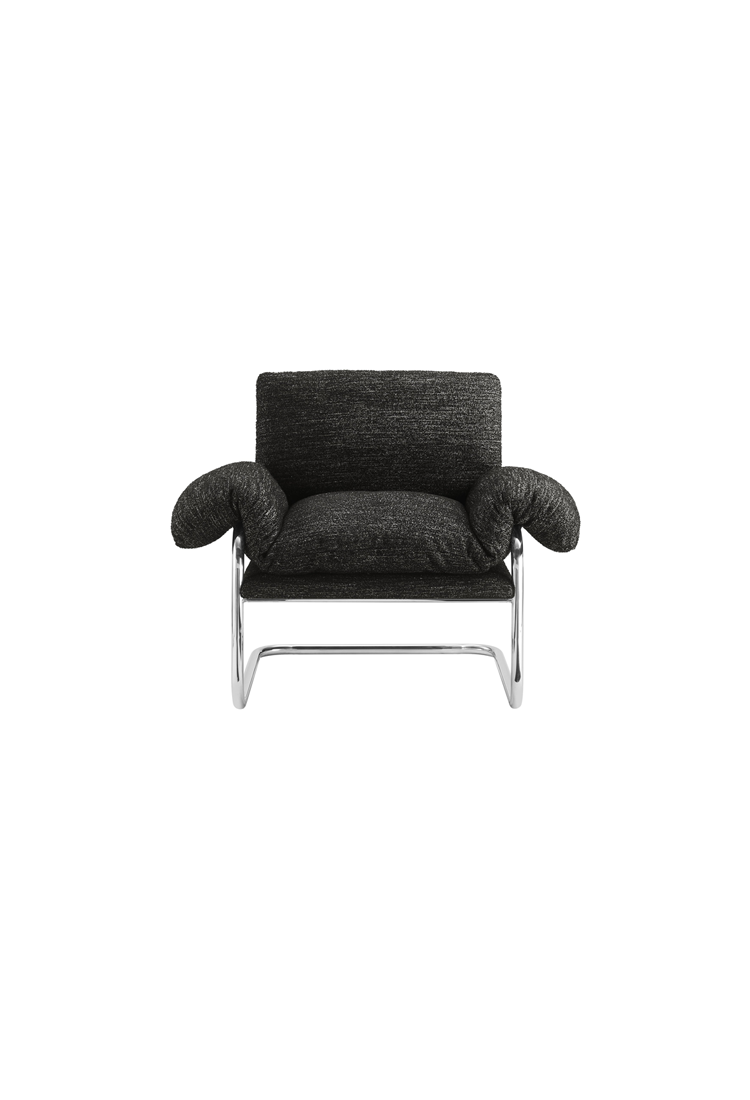 Ravessa Fabric Accent Chair,Charcoal