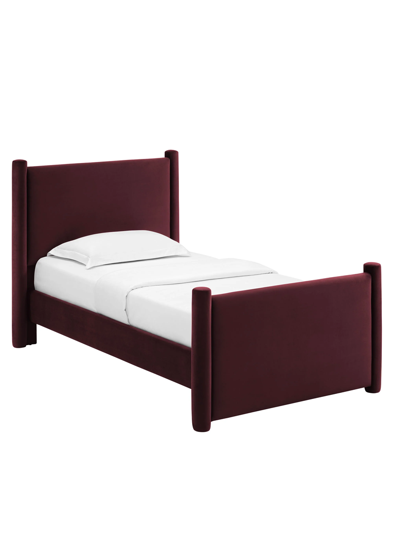 Mariselle Twin Plaform Bed,Mulberry