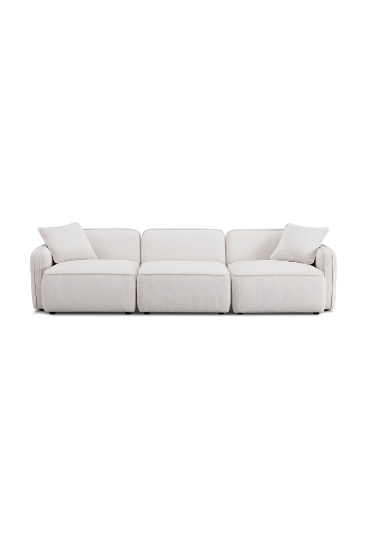 Syntara Velvet sofa,White Sand