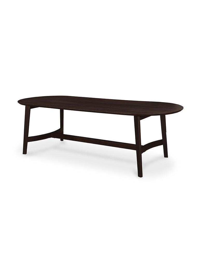 Pine Dining Table Small,dark brown